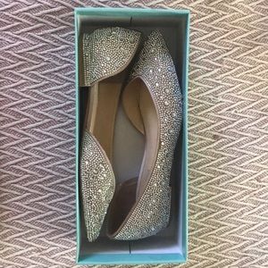 Betsy Johnson rhinestone bridal shoes